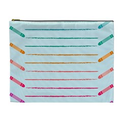 Crayon Background School Paper Cosmetic Bag (xl)