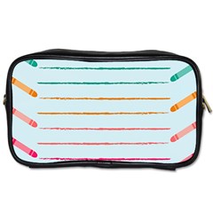 Crayon Background School Paper Toiletries Bag (one Side)