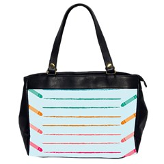 Crayon Background School Paper Oversize Office Handbag (2 Sides)