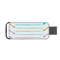 Crayon Background School Paper Portable Usb Flash (two Sides)