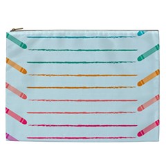 Crayon Background School Paper Cosmetic Bag (xxl)