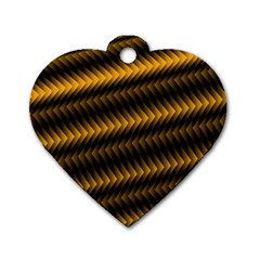Ornament Stucco Dog Tag Heart (one Side)