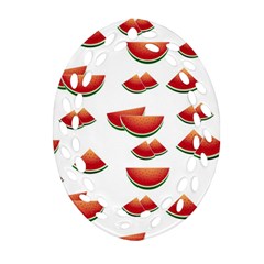 Summer Watermelon Pattern Ornament (oval Filigree)