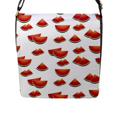 Summer Watermelon Pattern Flap Closure Messenger Bag (l)