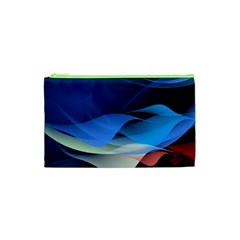 Flower Background Blue Design Cosmetic Bag (xs)