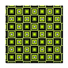 Green Pattern Square Squares Tile Coaster