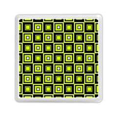 Green Pattern Square Squares Memory Card Reader (square)