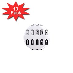 Battery Icons Charge 1  Mini Magnet (10 Pack) 