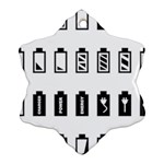 Battery Icons Charge Ornament (Snowflake) Front