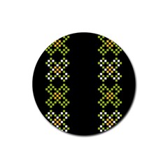 Pattern Background Vector Seamless Rubber Round Coaster (4 Pack) 