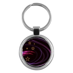 Background Abstract Star Key Chain (round)