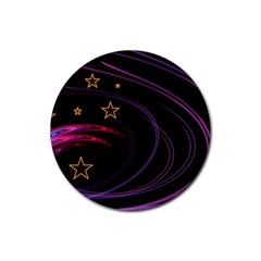 Background Abstract Star Rubber Coaster (round) 