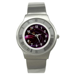 Background Abstract Star Stainless Steel Watch