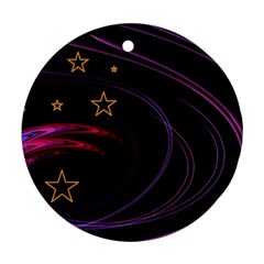 Background Abstract Star Round Ornament (two Sides)