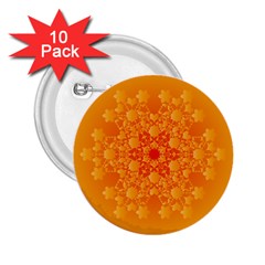 Fractal Yellow Orange 2 25  Buttons (10 Pack) 