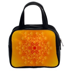 Fractal Yellow Orange Classic Handbag (two Sides)