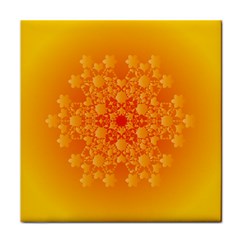 Fractal Yellow Orange Face Towel by Dutashop