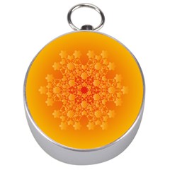 Fractal Yellow Orange Silver Compasses