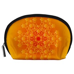 Fractal Yellow Orange Accessory Pouch (large)