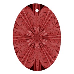 Background Floral Pattern Oval Ornament (two Sides)