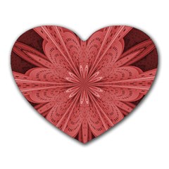 Background Floral Pattern Heart Mousepads by Dutashop