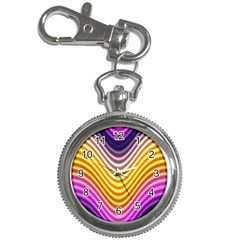 Wave Line Waveform Sound Orange Key Chain Watches