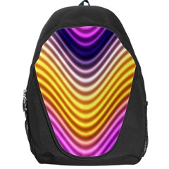 Wave Line Waveform Sound Orange Backpack Bag