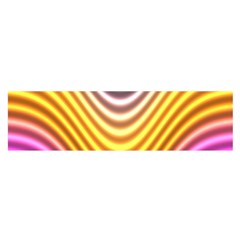 Wave Line Waveform Sound Orange Satin Scarf (oblong)