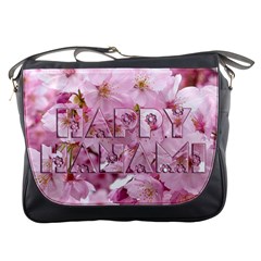 Cherry Blossom Photography Happy Hanami Sakura Matsuri Messenger Bag by yoursparklingshop