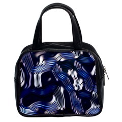 Structure Blue Background Classic Handbag (two Sides) by Dutashop