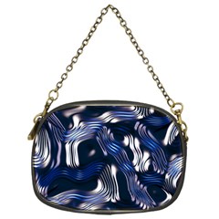 Structure Blue Background Chain Purse (one Side)