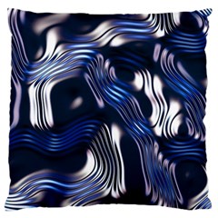 Structure Blue Background Large Flano Cushion Case (one Side)