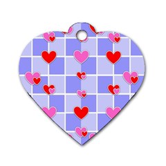 Love Hearts Valentine Decorative Dog Tag Heart (one Side)