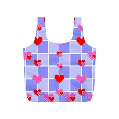 Love Hearts Valentine Decorative Full Print Recycle Bag (s)