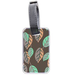 Leaf Brown Luggage Tag (two Sides)