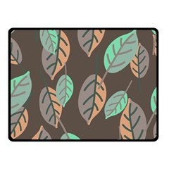 Leaf Brown Double Sided Fleece Blanket (small) 