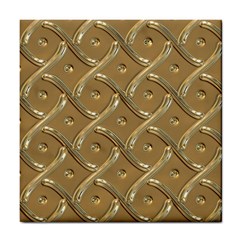 Gold Background Modern Tile Coaster