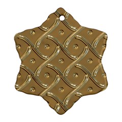 Gold Background Modern Ornament (snowflake)