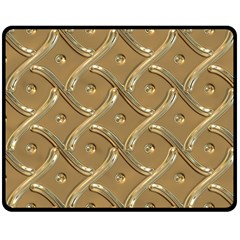 Gold Background Modern Double Sided Fleece Blanket (medium) 