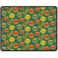 Background Fruits Several Double Sided Fleece Blanket (medium) 