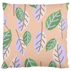 Leaf Pink Large Cushion Case (two Sides)