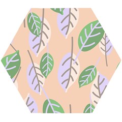 Leaf Pink Wooden Puzzle Hexagon by Dutashop