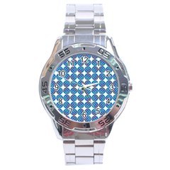 Geometric Dots Pattern Stainless Steel Analogue Watch