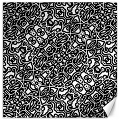 Interlace Black And White Pattern Canvas 12  X 12  by dflcprintsclothing