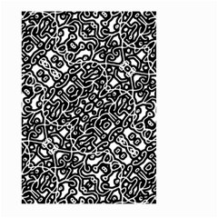 Interlace Black And White Pattern Large Garden Flag (two Sides) by dflcprintsclothing