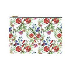 Summer Flowers Pattern Cosmetic Bag (large)