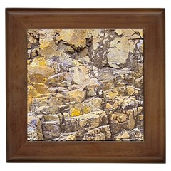 Rocky Texture Grunge Print Design Framed Tile by dflcprintsclothing