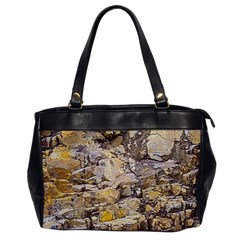 Rocky Texture Grunge Print Design Oversize Office Handbag by dflcprintsclothing