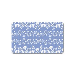 Blue White Ornament Magnet (name Card) by Eskimos