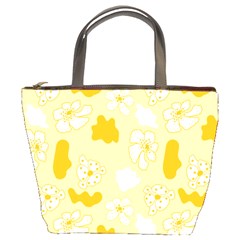 Abstract Daisy Bucket Bag